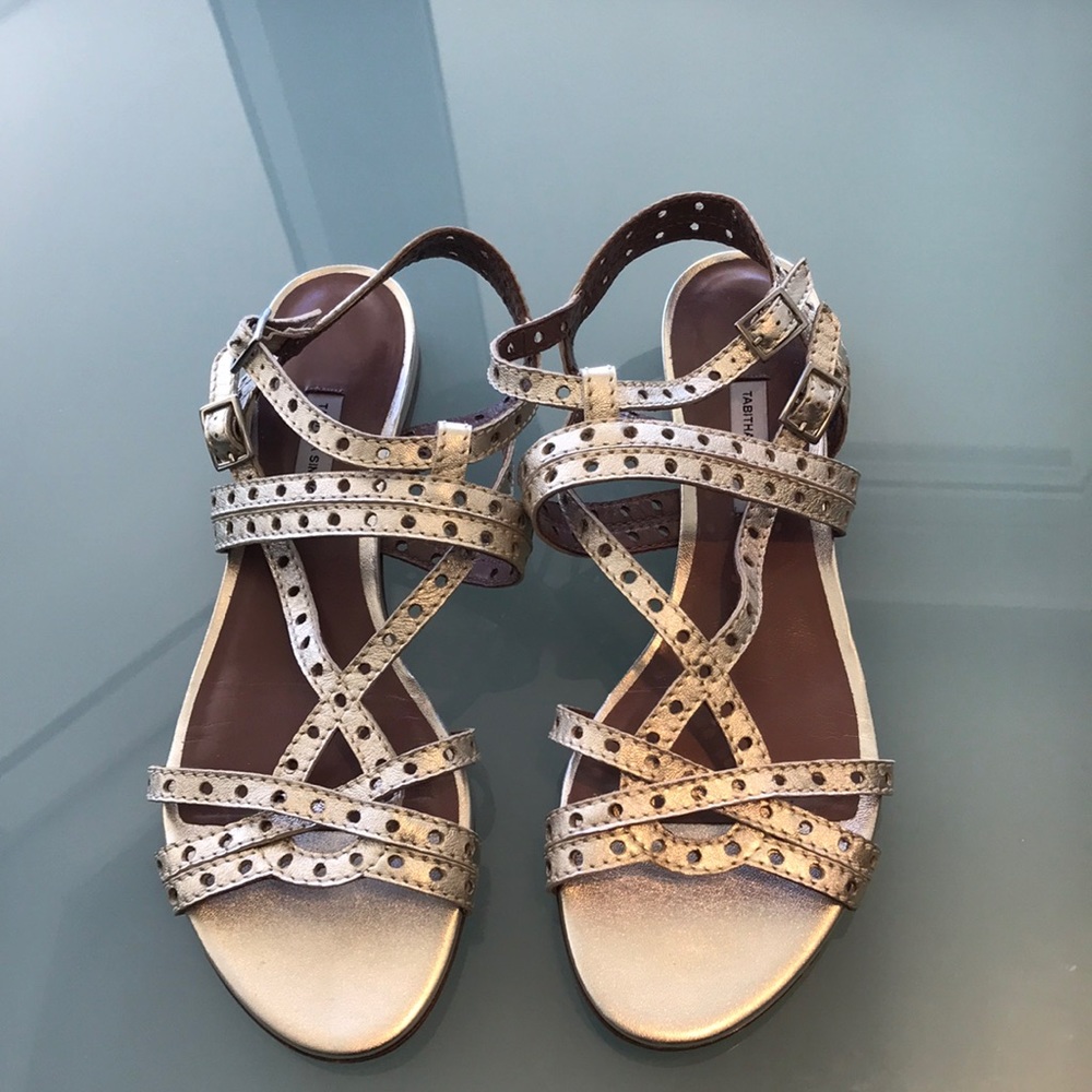 Women’s shoes 40.5/10.5 gold Tabitha Simmons